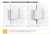 NEW TRENDY Kabina prysznicowa przyścienna AVEXA 80x100x200 EXK-2446